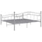 vidaXL Bed Frame without Mattress Grey Metal 200x200 cm