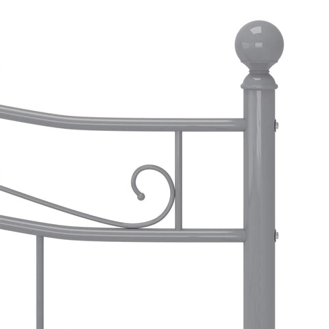 vidaXL Bed Frame without Mattress Grey Metal 200x200 cm