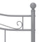 vidaXL Bed Frame without Mattress Grey Metal 200x200 cm