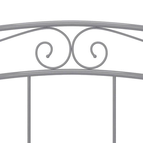 vidaXL Bed Frame without Mattress Grey Metal 200x200 cm