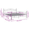 vidaXL Bed Frame without Mattress Grey Metal 200x200 cm