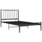 vidaXL Bed Frame without Mattress Black Metal 90x200 cm