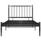 vidaXL Bed Frame without Mattress Black Metal 90x200 cm