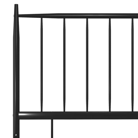 vidaXL Bed Frame without Mattress Black Metal 90x200 cm