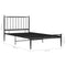vidaXL Bed Frame without Mattress Black Metal 90x200 cm
