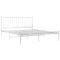 vidaXL Bed Frame without Mattress White Metal 200x200 cm