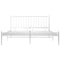 vidaXL Bed Frame without Mattress White Metal 200x200 cm