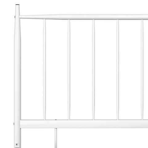 vidaXL Bed Frame without Mattress White Metal 200x200 cm
