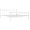 vidaXL Bed Frame without Mattress White Metal 160x200 cm