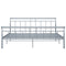 vidaXL Bed Frame without Mattress Grey Metal 180x200 cm Super King