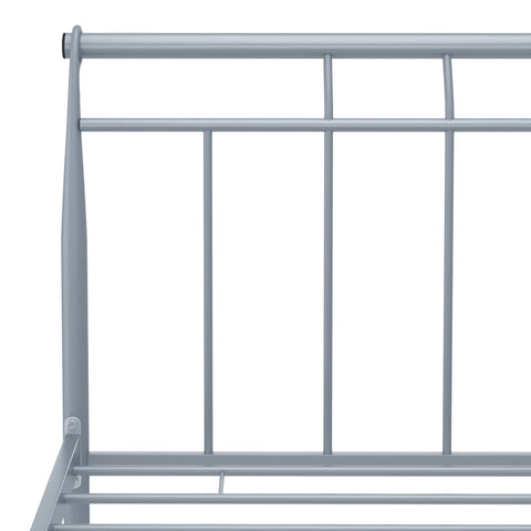 vidaXL Bed Frame without Mattress Grey Metal 180x200 cm Super King