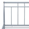 vidaXL Bed Frame without Mattress Grey Metal 180x200 cm Super King
