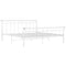 vidaXL Bed Frame without Mattress White Metal 200x200 cm