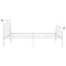 vidaXL Bed Frame without Mattress White Metal 200x200 cm