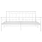 vidaXL Bed Frame without Mattress White Metal 200x200 cm