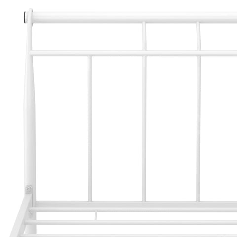 vidaXL Bed Frame without Mattress White Metal 200x200 cm