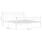 vidaXL Bed Frame without Mattress White Metal 200x200 cm