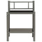 vidaXL Bedside Cabinets 2 pcs Grey and Black Metal and Glass
