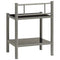 vidaXL Bedside Cabinets 2 pcs Grey and Black Metal and Glass