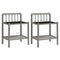 vidaXL Bedside Cabinets 2 pcs Grey and Black Metal and Glass