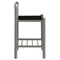 vidaXL Bedside Cabinets 2 pcs Grey and Black Metal and Glass