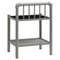 vidaXL Bedside Cabinets 2 pcs Grey and Black Metal and Glass