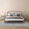 vidaXL Bedside Cabinets 2 pcs Grey and Black Metal and Glass