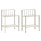 vidaXL Bedside Cabinets 2 pcs White and Transparent Metal and Glass
