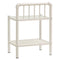 vidaXL Bedside Cabinets 2 pcs White and Transparent Metal and Glass