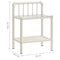 vidaXL Bedside Cabinets 2 pcs White and Transparent Metal and Glass