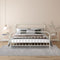 vidaXL Bedside Cabinets 2 pcs White and Transparent Metal and Glass