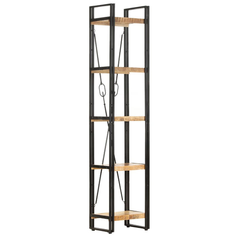 vidaXL 5-Tier Bookcase 39x30x180 cm Solid Mango Wood
