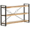 vidaXL 3-Tier Bookcase 140x30x80 cm Solid Mango Wood