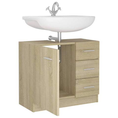 vidaXL Sink Cabinet Sonoma Oak 63x30x54 cm Engineered Wood