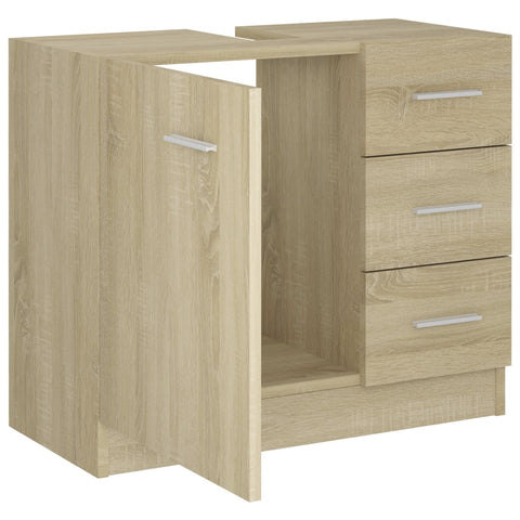 vidaXL Sink Cabinet Sonoma Oak 63x30x54 cm Engineered Wood