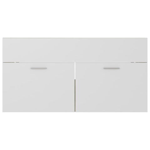 vidaXL Sink Cabinet White and Sonoma Oak 90x38.5x46 cm Engineered Wood