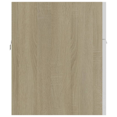 vidaXL Sink Cabinet White and Sonoma Oak 90x38.5x46 cm Engineered Wood