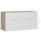 vidaXL Sink Cabinet White and Sonoma Oak 90x38.5x46 cm Engineered Wood