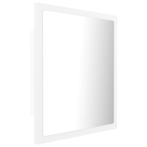 vidaXL LED Bathroom Mirror White 40x8.5x37 cm Acrylic
