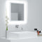 vidaXL LED Bathroom Mirror White 40x8.5x37 cm Acrylic