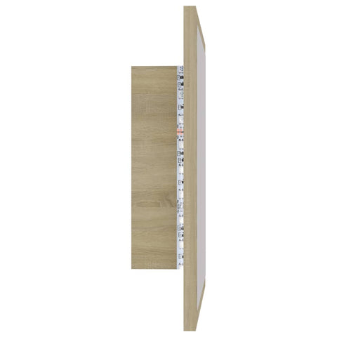 vidaXL LED Bathroom Mirror Sonoma Oak 40x8.5x37 cm Acrylic