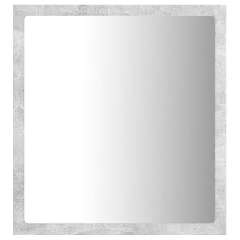vidaXL LED Bathroom Mirror Concrete Grey 40x8.5x37 cm Acrylic