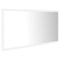 vidaXL LED Bathroom Mirror White 90x8.5x37 cm Acrylic