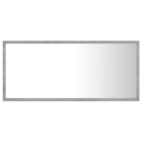 vidaXL LED Bathroom Mirror Concrete Grey 90x8.5x37 cm Acrylic