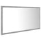 vidaXL LED Bathroom Mirror Concrete Grey 90x8.5x37 cm Acrylic