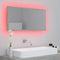 vidaXL LED Bathroom Mirror Concrete Grey 90x8.5x37 cm Acrylic