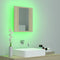 vidaXL LED Bathroom Mirror Cabinet Sonoma Oak 40x12x45 cm Acrylic