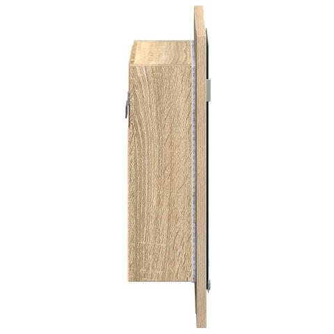 vidaXL LED Bathroom Mirror Cabinet Sonoma Oak 40x12x45 cm Acrylic