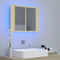 vidaXL LED Bathroom Mirror Cabinet Sonoma Oak 60x12x45 cm Acrylic