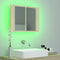 vidaXL LED Bathroom Mirror Cabinet Sonoma Oak 60x12x45 cm Acrylic